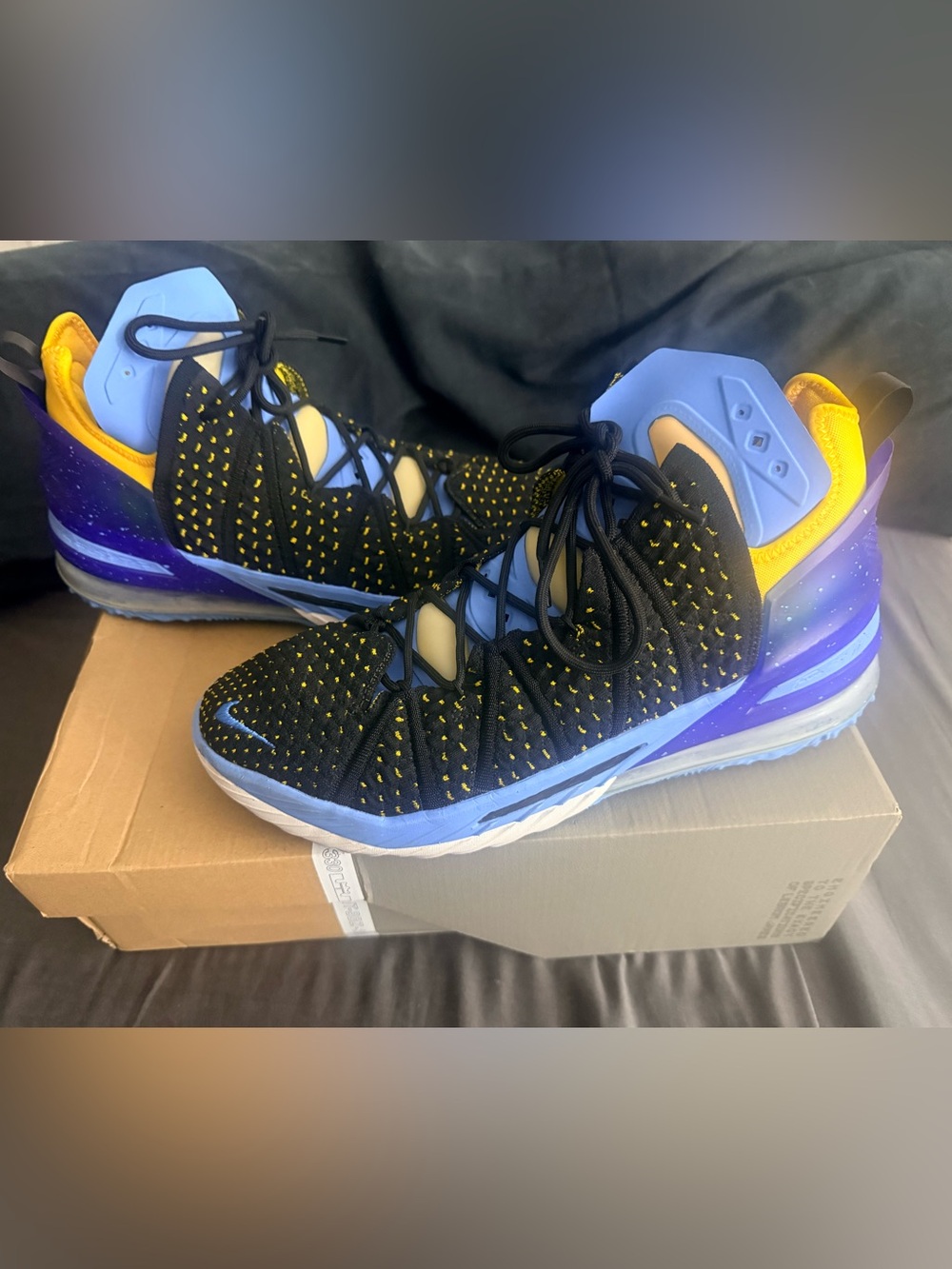 Labron XVIII Nike Basketball Shoes Laker colors